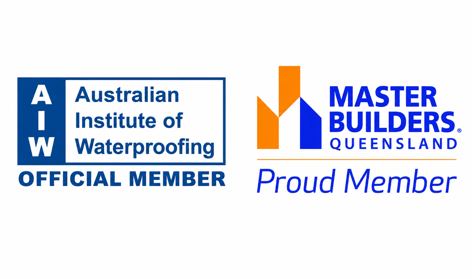 Australian Institute of Waterproofing Official Member & Master Builders Queensland Proud Member